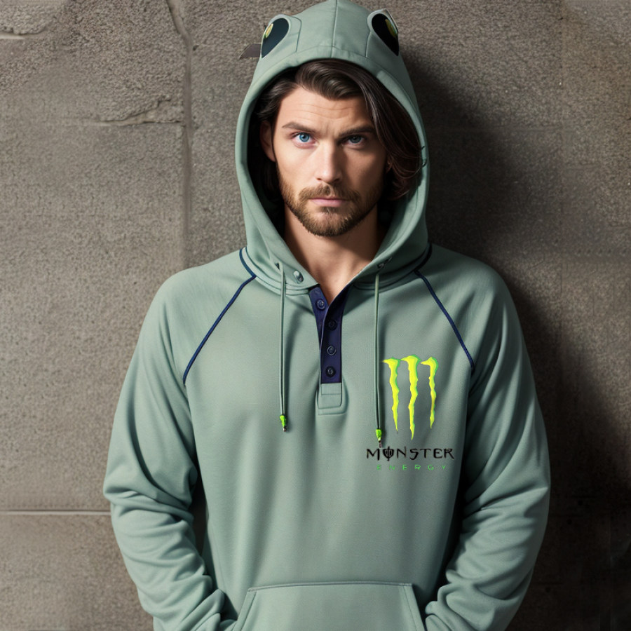 

Sweat à Capuche Pour Hommes Design Original Monster Energy Amusant Décontracté Sport Ample Haut Quotidien