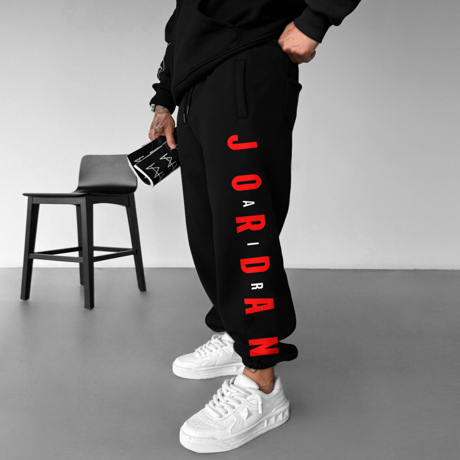 

Herren-Jogginghose Mit Street-Style-Basketball-Print