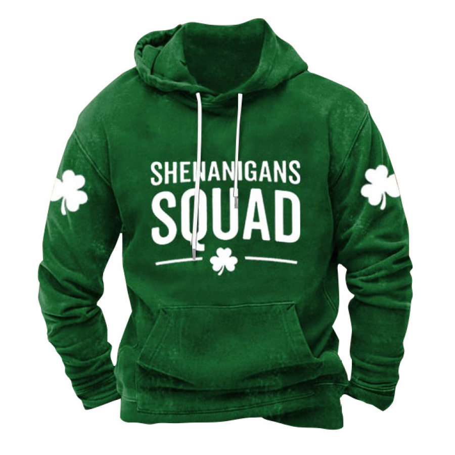 

Sweat à Capuche Pour Hommes Shenanigans Squad St. Patrick's Day Lucky You Shamrock Manches Longues Hauts Quotidiens