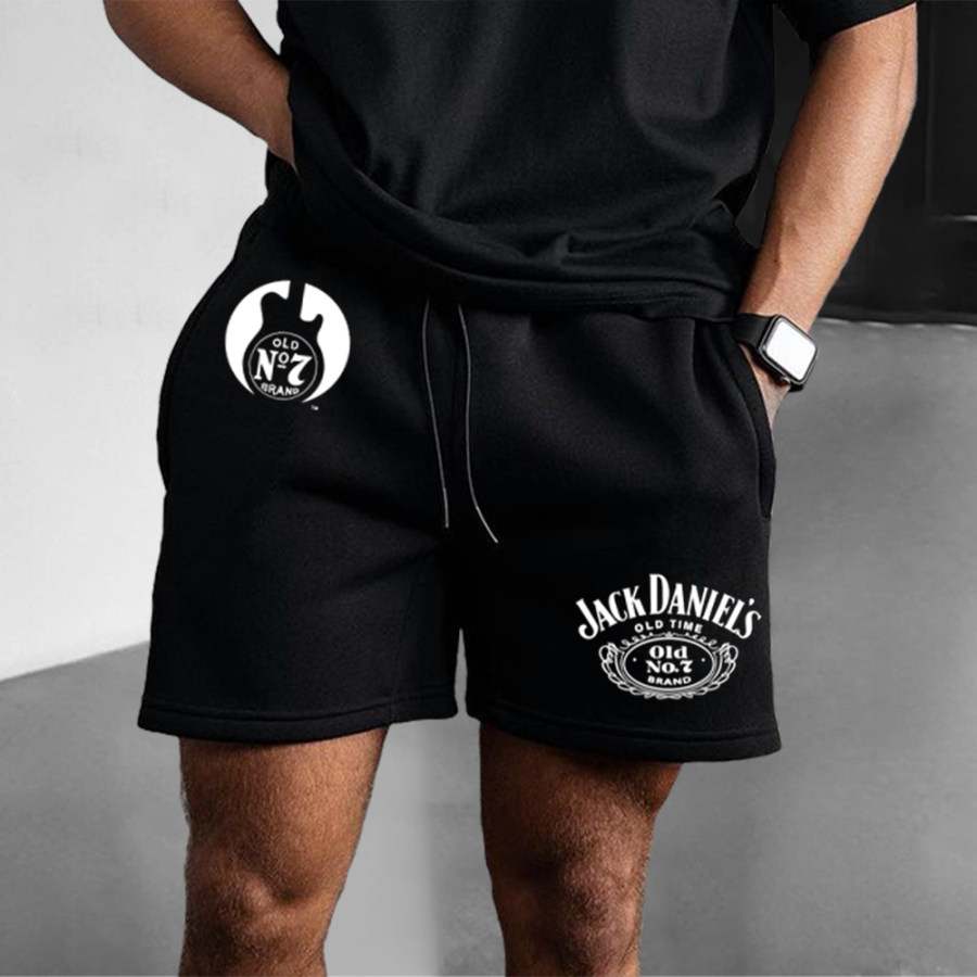 

Jack_Daniel's Printed Casual Sports Shorts