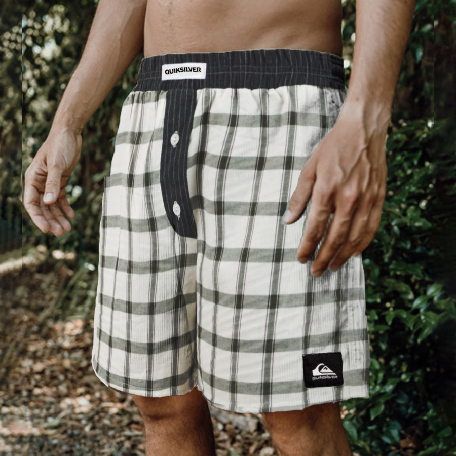 

Unisex Holiday Surf Quiksilver Plaid Shorts