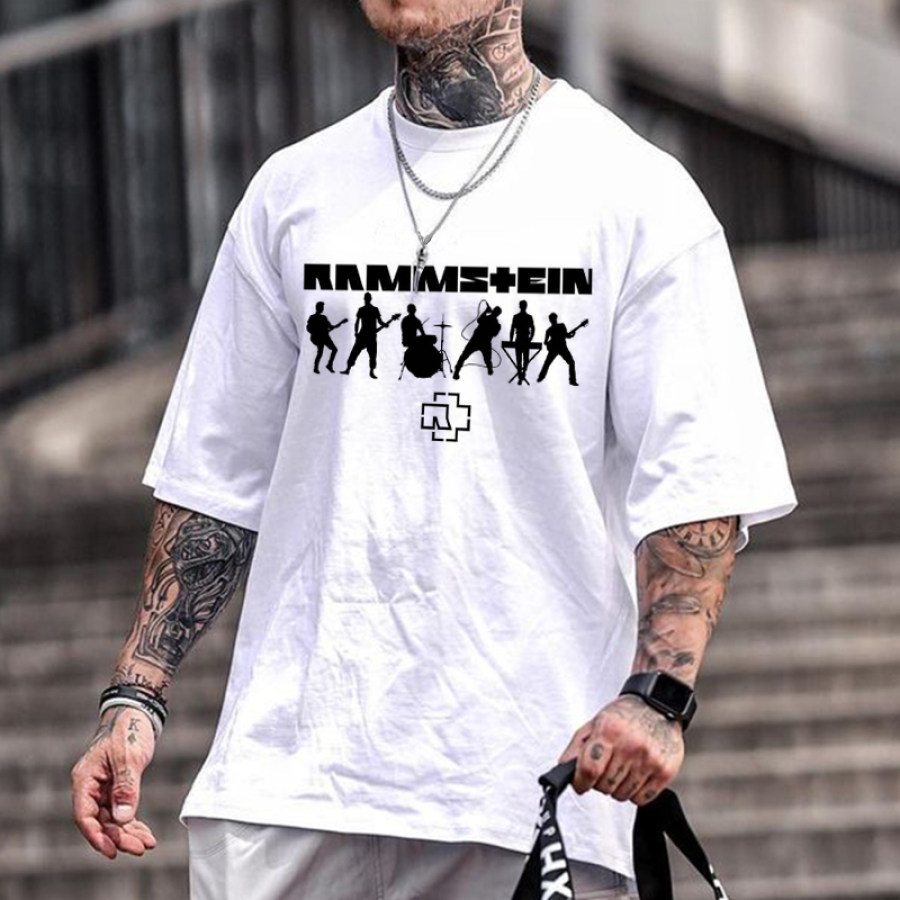 

Oversized Band Printed Casual T-shirt