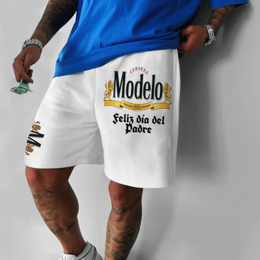 

Modelo_Especial Printed Casual Sports Shorts