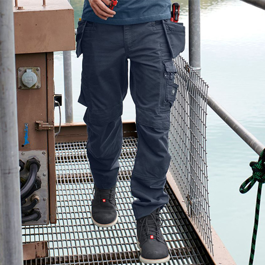 

Men Worker Cargo Trousers Multi-function Pocket Tactical Pants Relaxed Fit Straight Leg Cargo Pant Daily Work Dar