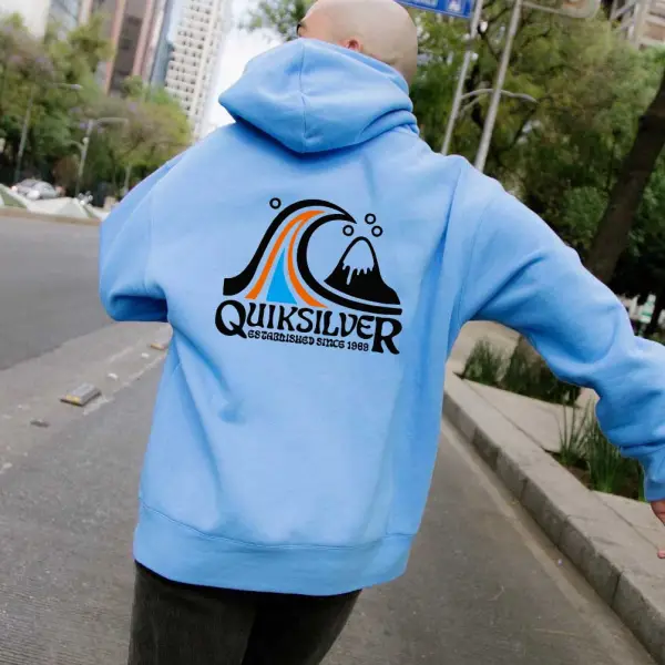 Men's Hoodie Vintage Surf Graphic Long Sleeve Casual Daily Tops Light Blue - Yiyistories.com 