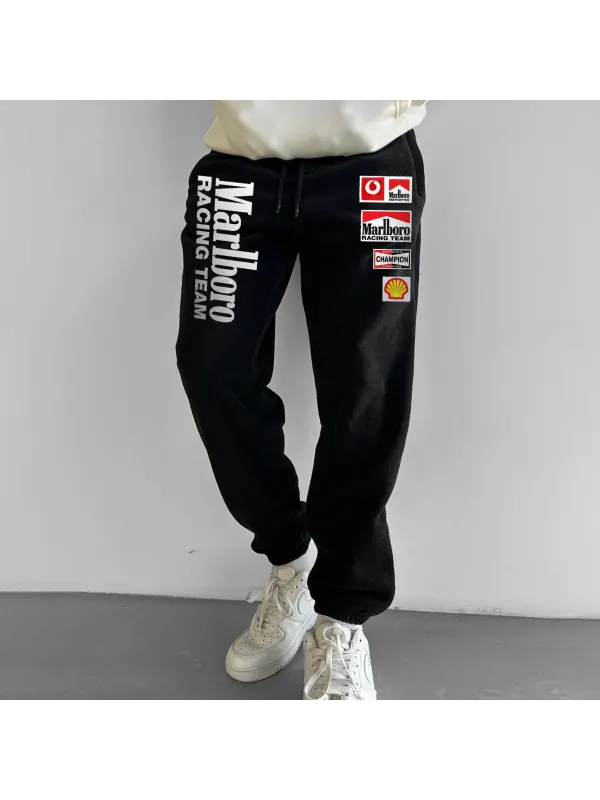 Men's Outdoor Casual Leggings Relaxed Fit Jogger Sports Marlboro Printed Trousers - Zivinfo.com 