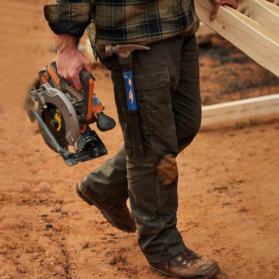 

Calça Cargo Masculina Vintage Com Vários Bolsos Ao Ar Livre Comprimento Total Casual Calça De Trabalho Diário Verde Militar