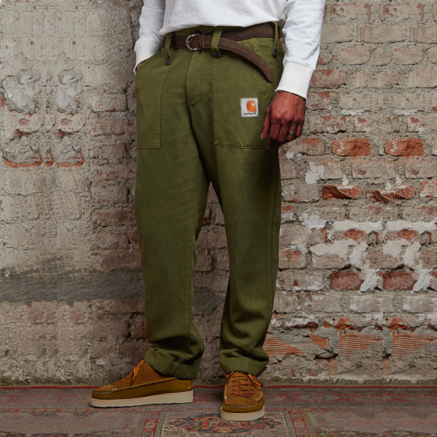 

Pantaloni Cargo Retrò Da Uomo Pantaloni Da Lavoro Quotidiani Tattici Multitasche Casual