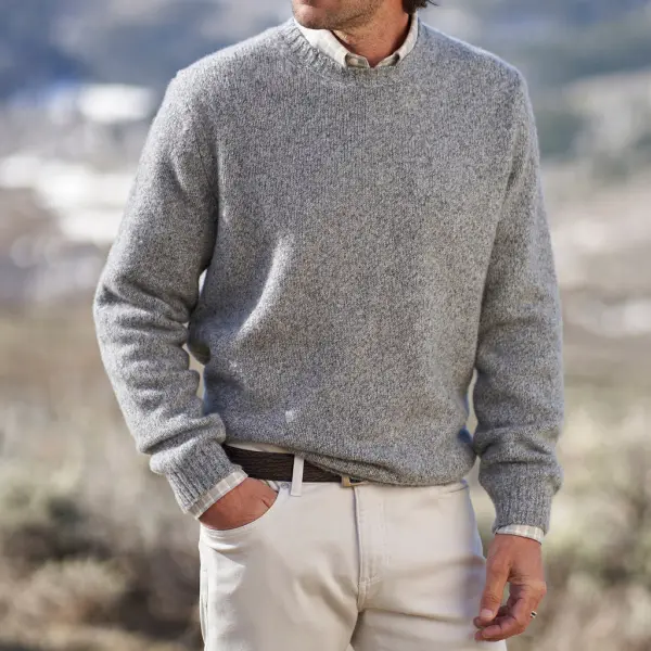 Vintage Glen Cashmere Crew Neck Sweater