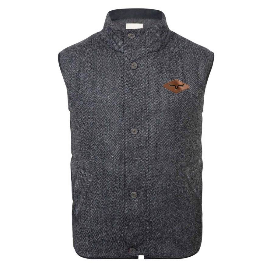 

Gilet Da Uomo In Lana Vintage Cowboy Occidentale Con Colletto Rialzato E Punta In Tweed