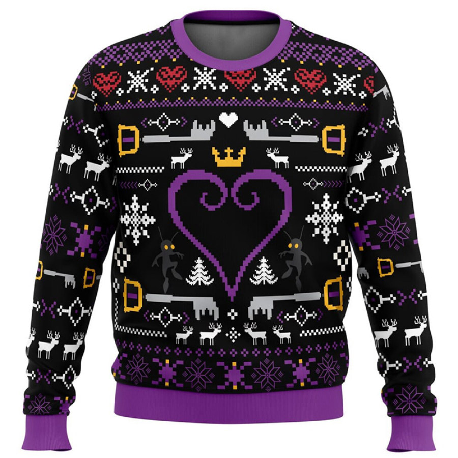 

3D All Over Christmas Print Ugly Christmas Sweater