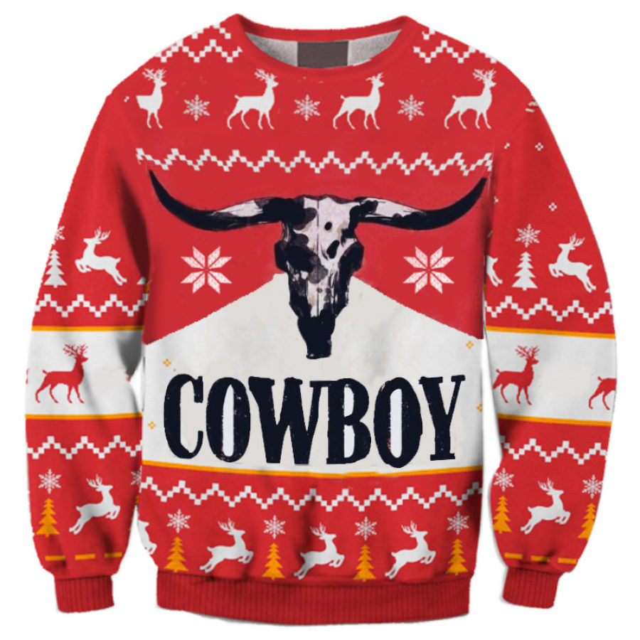 

Men's Western Cowboy 3D Printed Christmas Sweatshirt