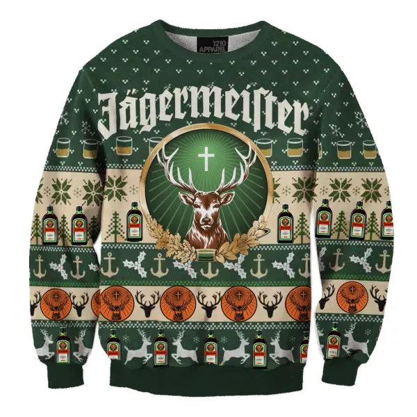 Unisex Jagermeister 3D Printed Christmas Sweatshirt - Cotosen.com