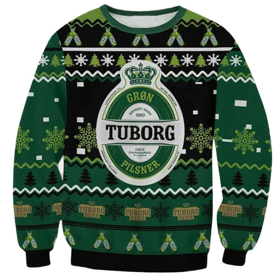 

Sweat-shirt De Noël Laid Imprimé En 3D Tuborg Pour Hommes