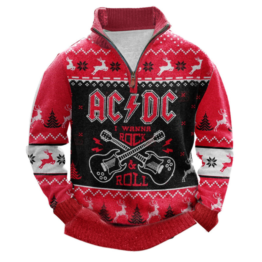 

ACDC I Wanna Rock And Roll Sudadera Con Cuello Alto Y Cremallera 1/4