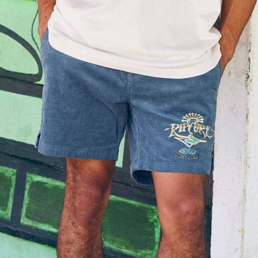 

Pantalones Cortos De Surf Para Hombre Rip Curl Retro Pana 5 Pulgadas Playa Pantalones Cortos Casuales Diarios