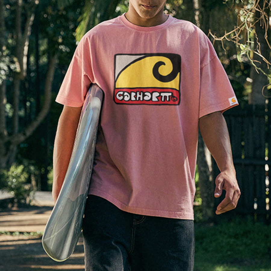 

Unisex Retro Casual Loose Surf Printed T-shirt