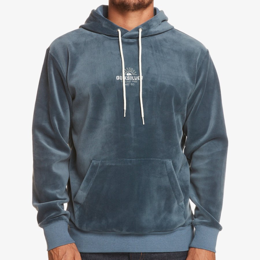 

Men's Vintage Comfortable Corduroy Drawstring Soft Hoodie