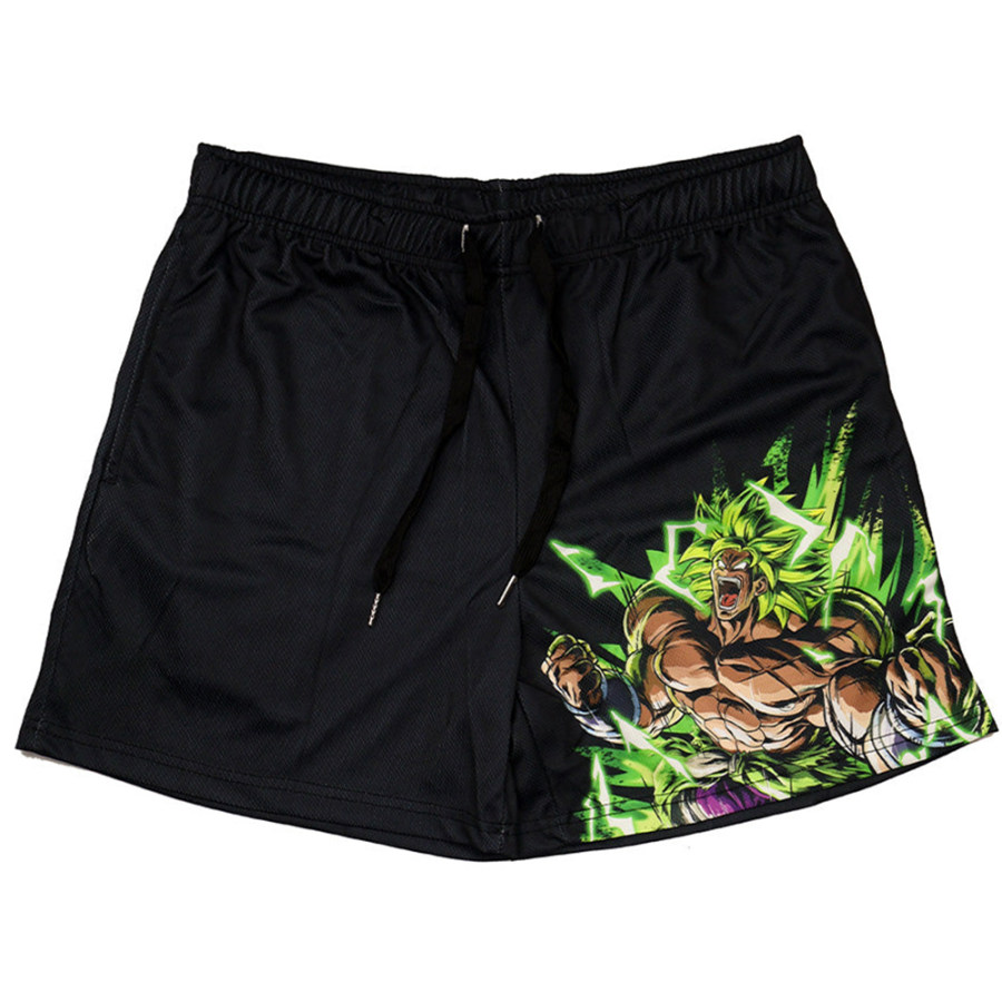 

Herren-Shorts Mit Kordelzug Und Anime-Aufdruck Cloud-Shorts