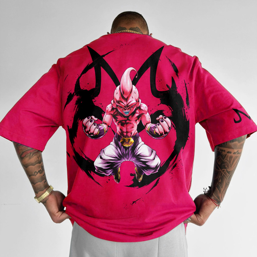 

T-shirt Surdimensionné Imprimé Dragon Ball Majin Buu