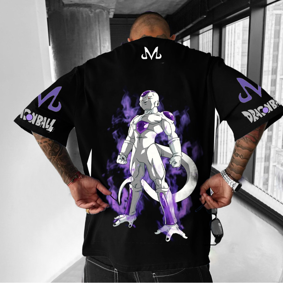 

T-shirt Unisexe Surdimensionné Imprimé DB Anime Frieza