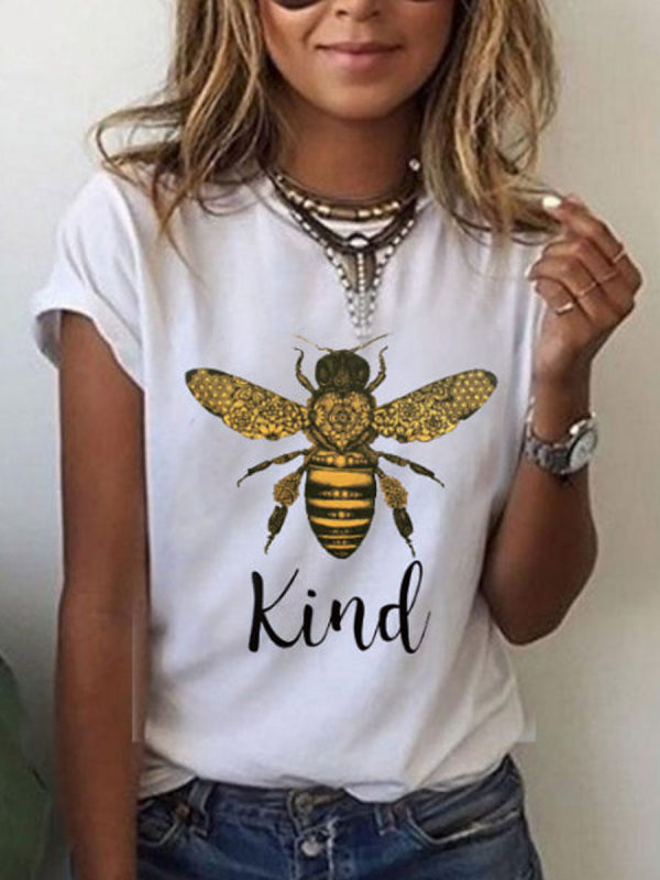 

Bee Printed Round Neck T-shirt