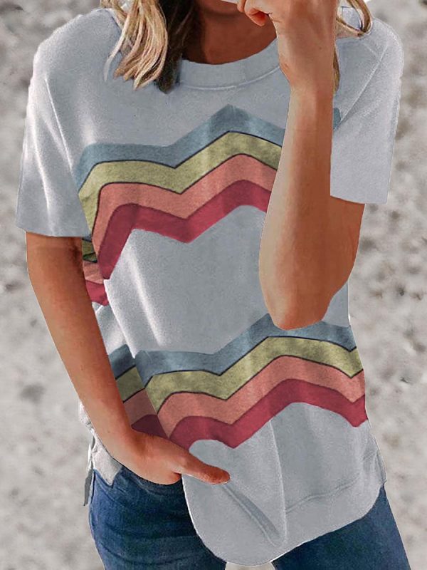 

Women Casual Print Short Sleeve T-shirt
