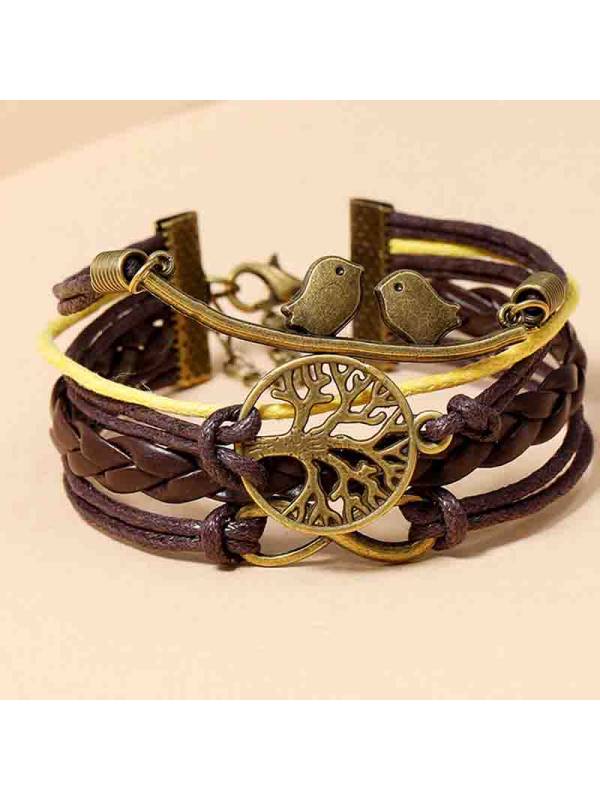 

Vintage bronze life bark rope bracelet