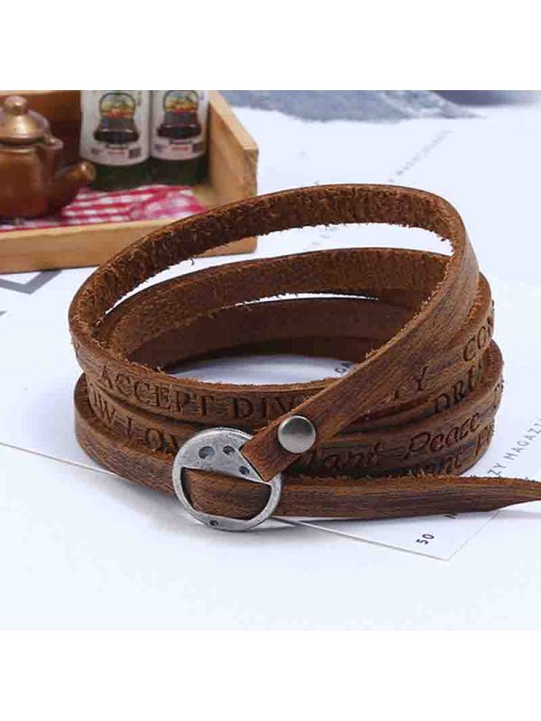 

Vintage bronze life bark rope bracelet