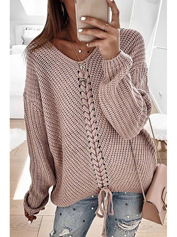 

Women's Fashion Loose Stitching Sweater