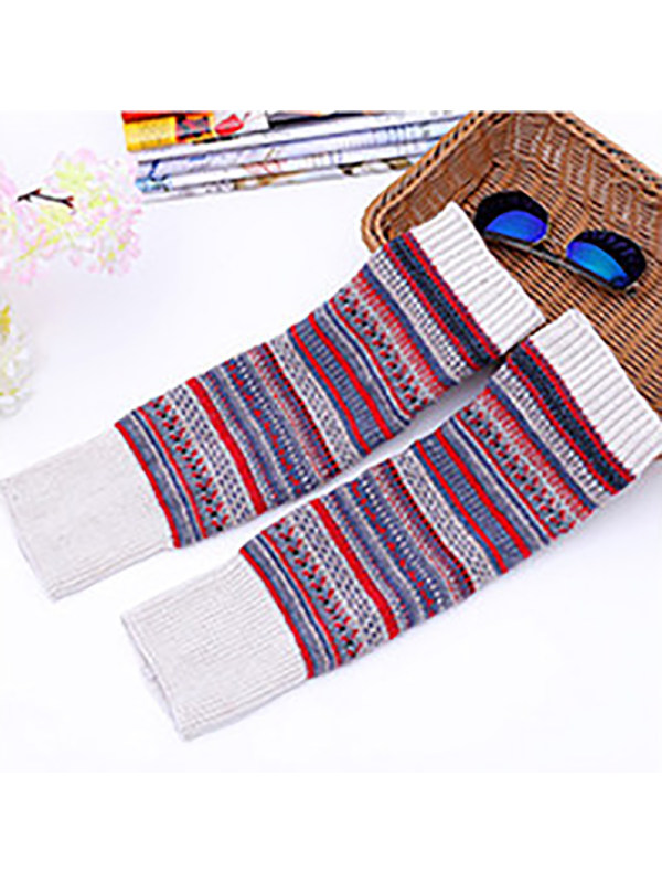 

Fashion Color Matching Warm Knee Boots Sock
