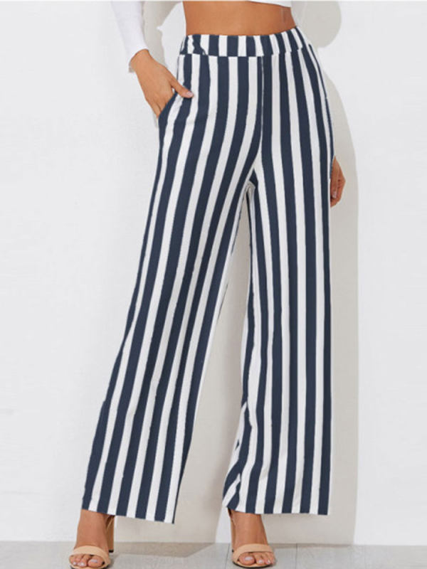 

Stripe Wide Leg Trouser Pants