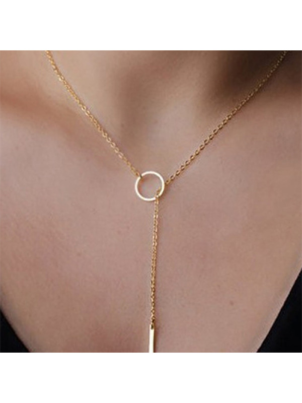 

Simple Metal Hoop Short Necklace