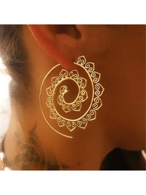 

Vintage Round Spiral Earrings