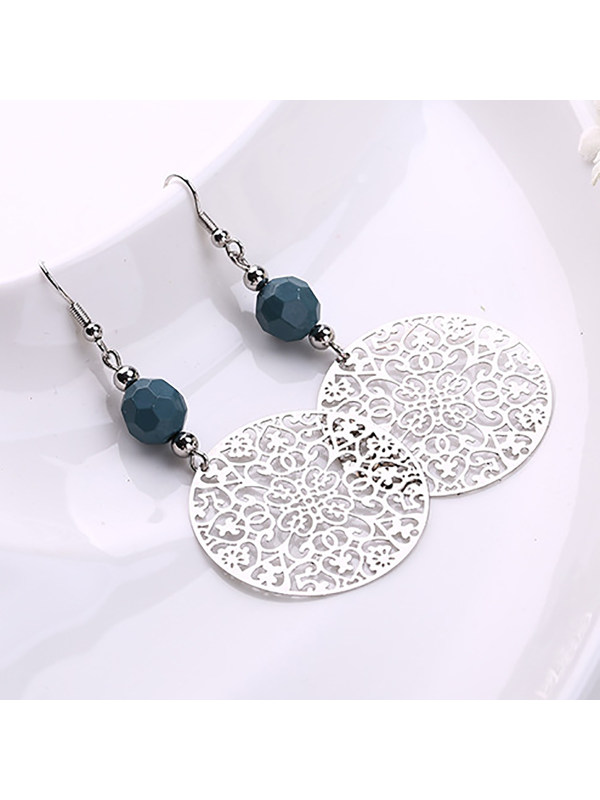 

Fashion Hollow Complex Round Pop Decorative Earrings