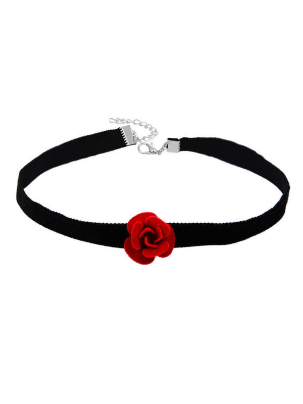 

Velvet Rose Choker Necklace