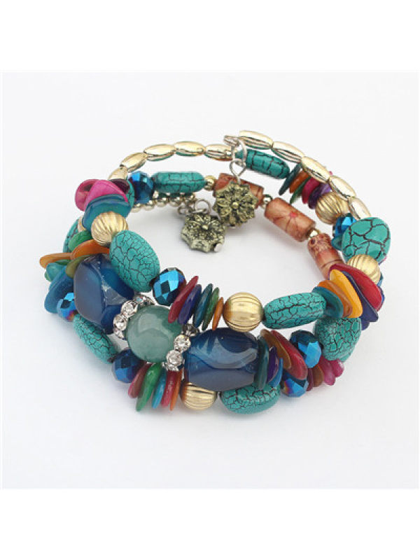 

Ethnic style tassel flower tassel beads bracelet