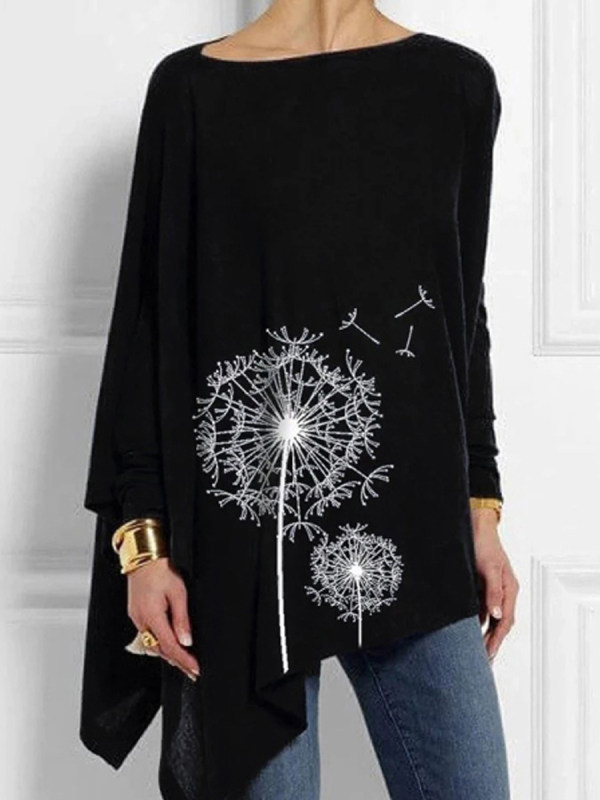 

Printed Round-neck Long-sleeved T-Shirt