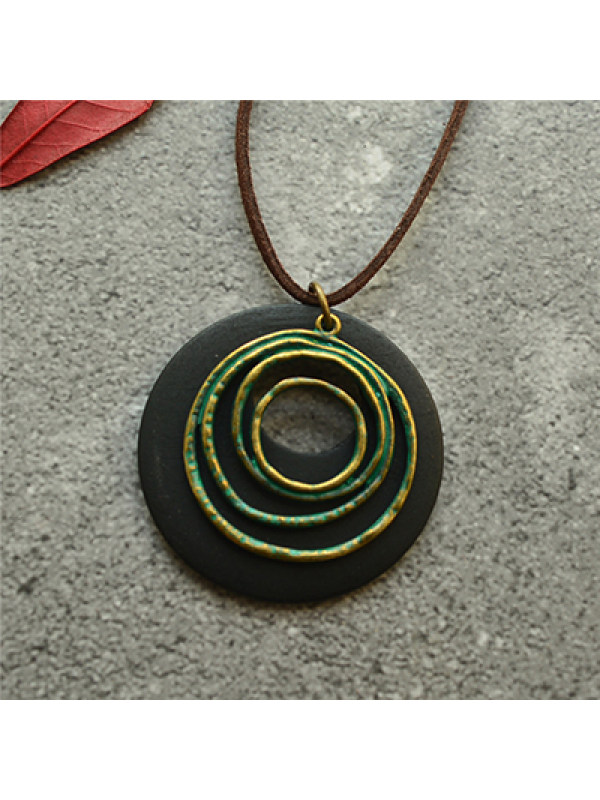 

Vintage ethnic ring sweater chain