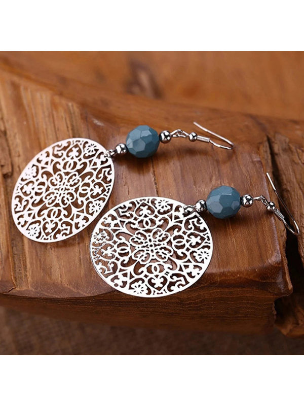 

Euramerican Style Vintage Hollow Round Shape Earrings