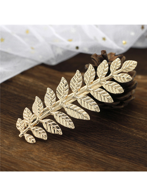 Metal leaf hairpin clip
