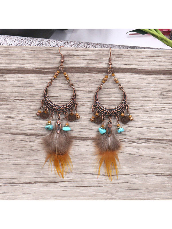 

Fashion vintage feather earrings