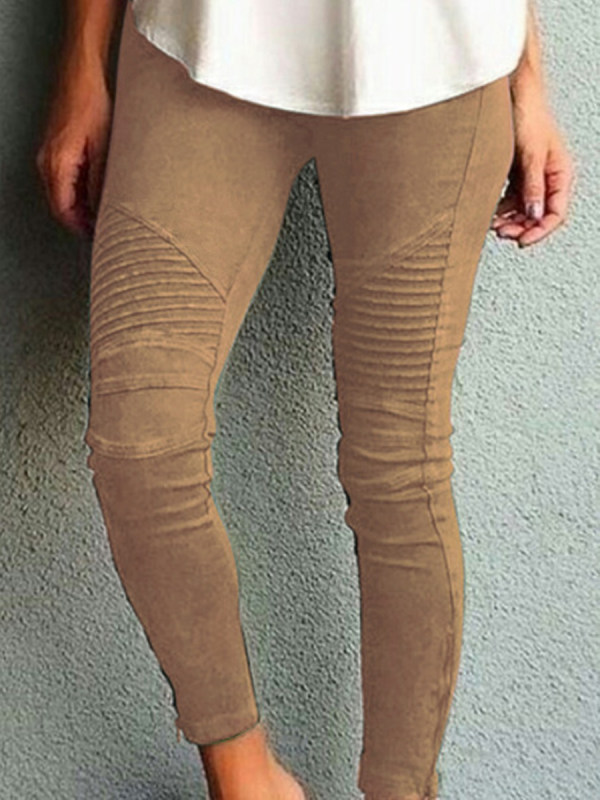 

Solid Slim Casual Pants