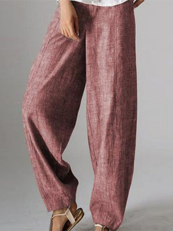 

Women's Casual Solid Color Trousers