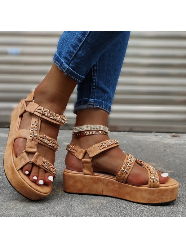 

Fashion chain strap platform sandals