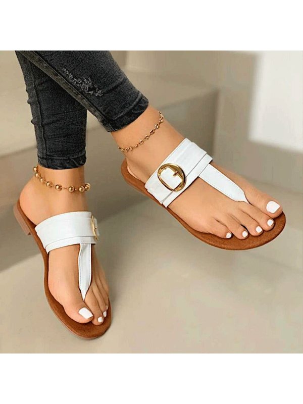 

New clip toe flat casual women slippers