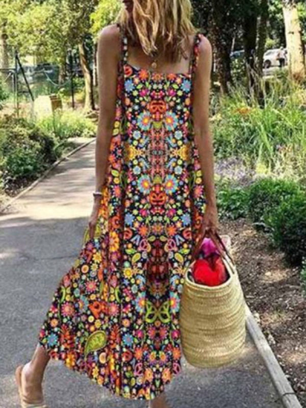 

2020 Summer Vintage Printed Maxi Dress