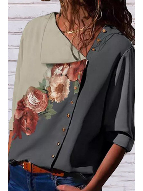 

Casual flower print shirt