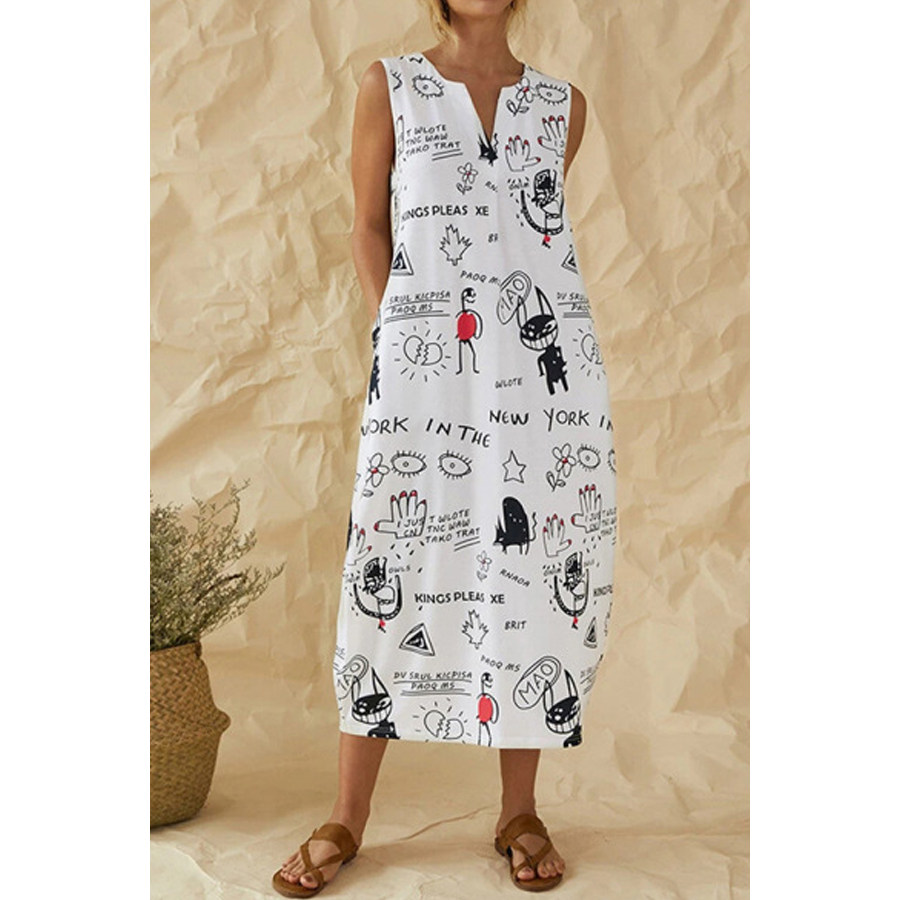 2020 Summer Cartoon Printed Maxi Dress