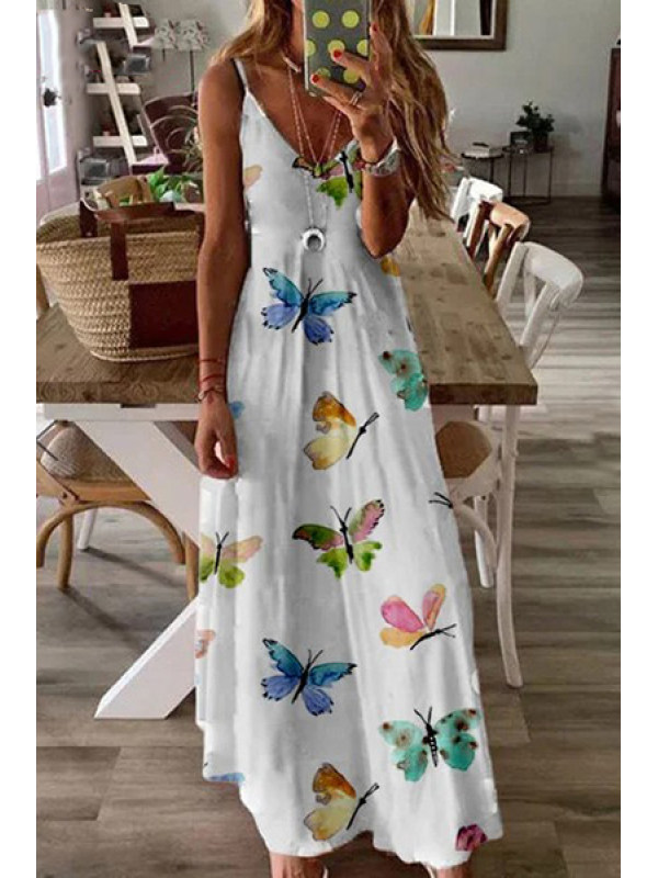 

Butterfly print camisole dress